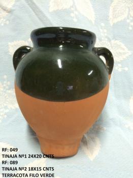 TINAJA TERRACOTA FILO VERDE