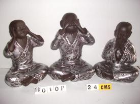 set 3 budas plata