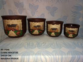 JUEGO 4 CUBRE-MACETAS 